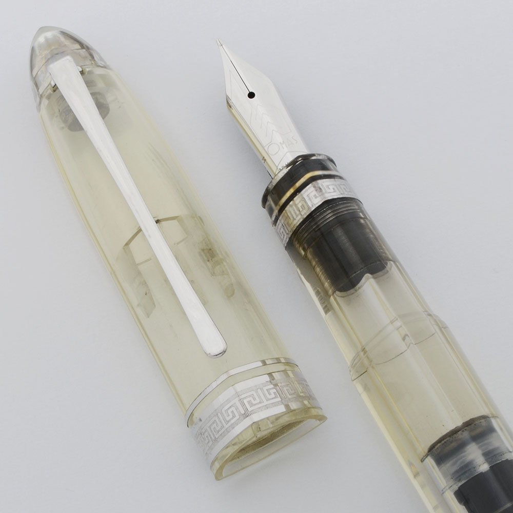 Omas 360 Vision Fountain Pen - Transparent, White Gold Trim